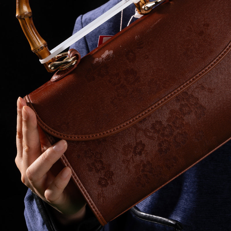 Four Gentlemen Song Brocade Silk Clutch Bag Elegant Chinese Evening Purse