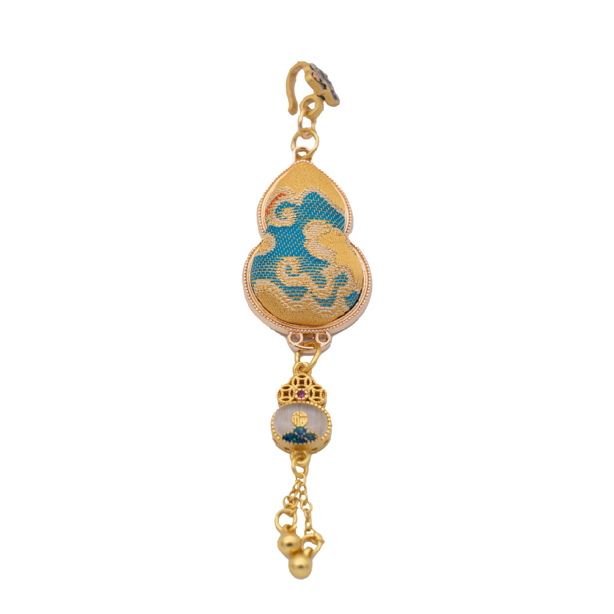 Handwoven Song Brocade Gourd Yajin with Auspicious Symbolism