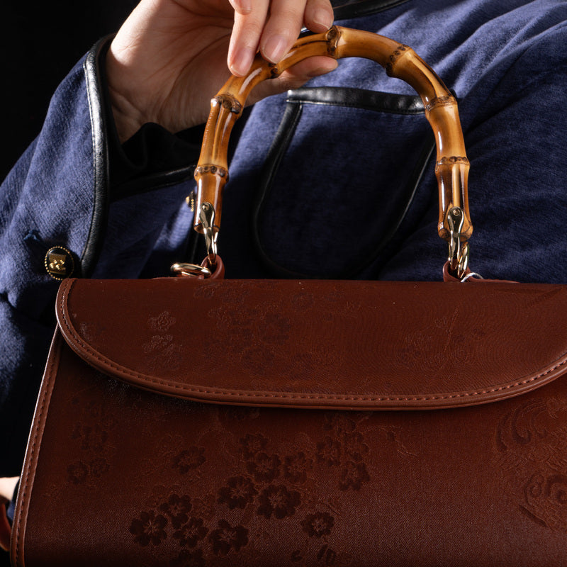 Four Gentlemen Song Brocade Silk Clutch Bag Elegant Chinese Evening Purse