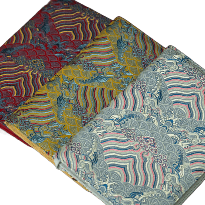 Tide and Cliffs Brocade Notebook Artisan-Made with Cultural Heritage - CGC-ICH STORE