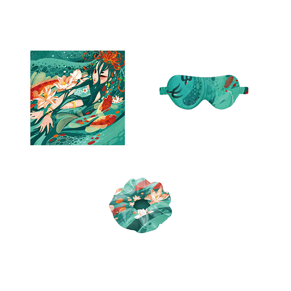Endless Dream Luxury Silk Gift Set Lotus Goddess Design