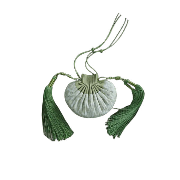 Welcoming Wealth Large Silk Drawstring Pouch Handmade Chinese Silk Bag