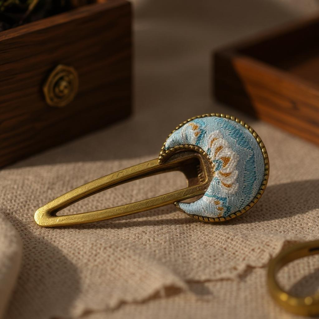 Song Brocade Handmade Hair Clip Traditional Chinese Silk Hair Pin for Women