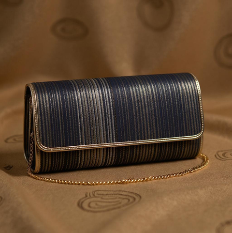 Elegant Beauty Kesi Woven Chain Bag Luxury Silk Evening Shoulder Purse