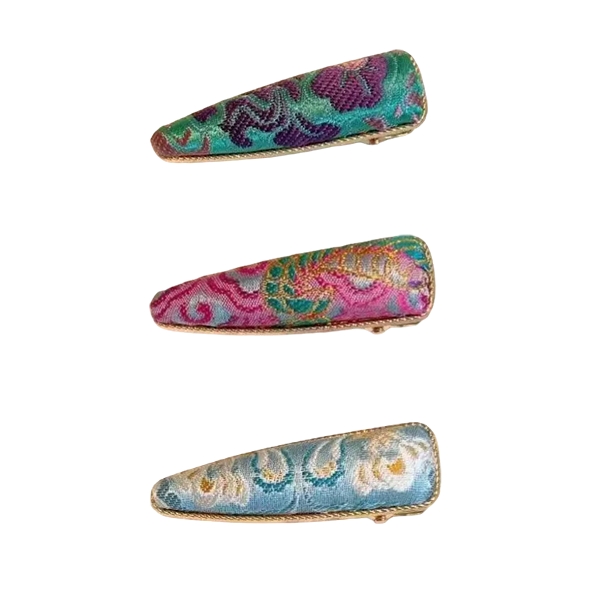 Song Brocade Handmade Hair Clip Traditional Chinese Silk Hair Pin for Women