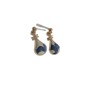 Lute Silhouette Edition Kesi Silk Earrings Artisan Made Cultural Elegance