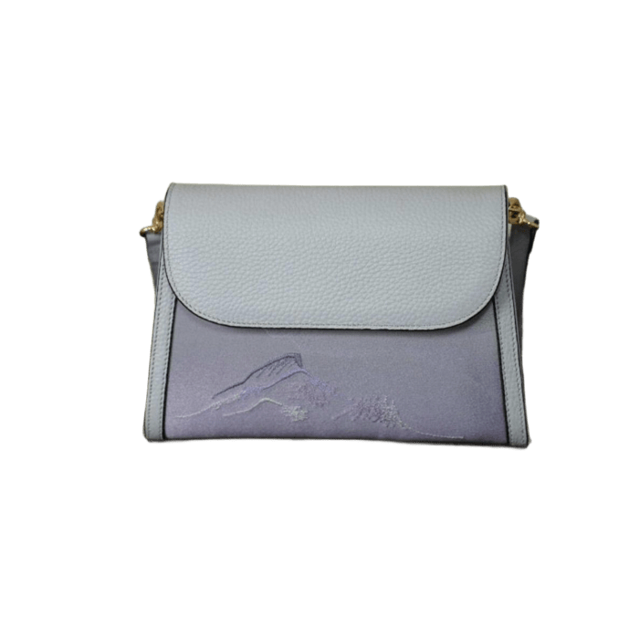Silken Vistas Sangbo Satin Crossbody Artisan-Made with Cultural Heritage