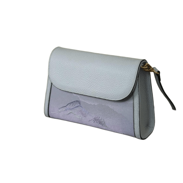 Silken Vistas Sangbo Satin Crossbody Artisan-Made with Cultural Heritage