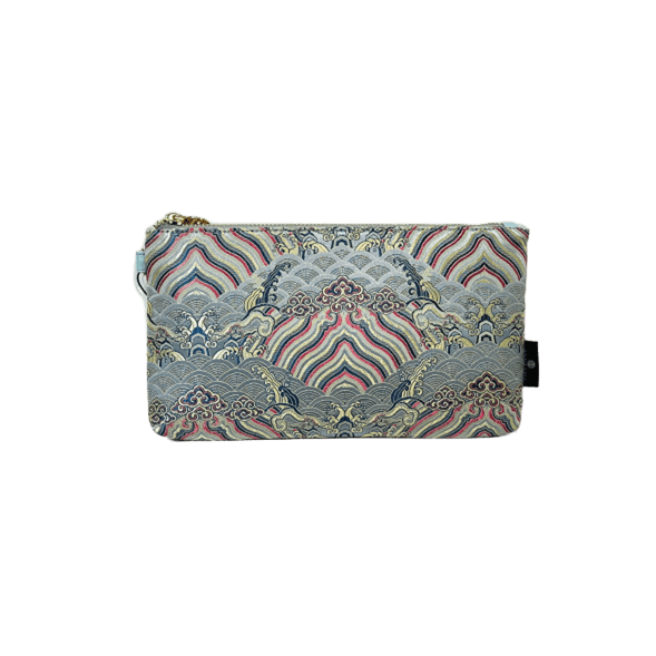 Tide and Cliffs Brocade Clutch Bag Artisan Made with Cultural Heritage