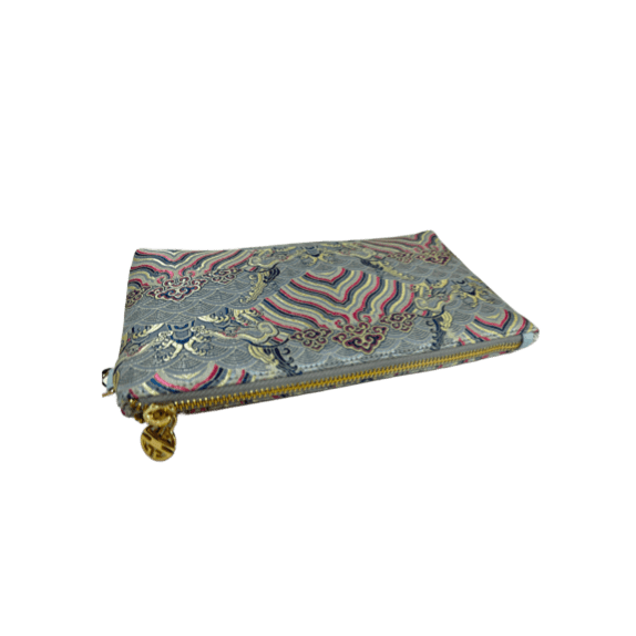 Tide and Cliffs Brocade Clutch Bag Artisan Made with Cultural Heritage