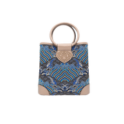 Ocean and Cliff Song Brocade Silk Clutch Bag Elegant Chinese Evening Purse