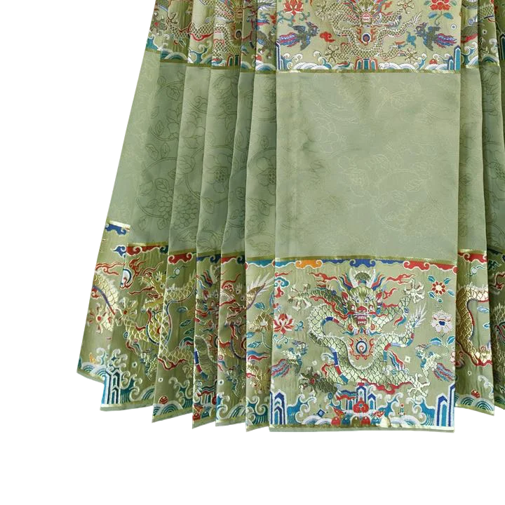 Women's Horse Face Skirt Chinese Style Ming Dynasty Hanfu Midi Skirt