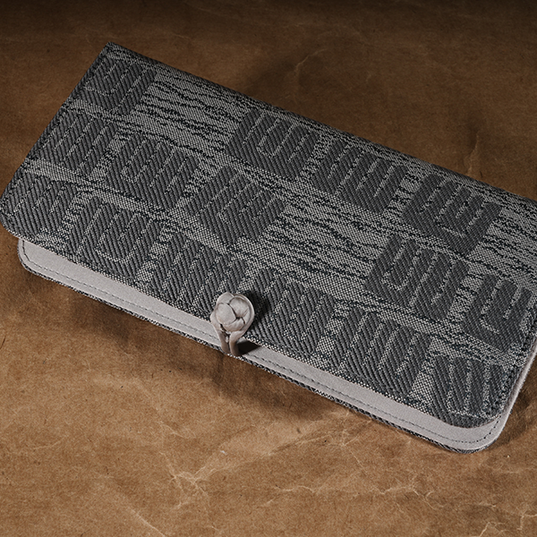 Handmade Wallet Card Holder Dual-purpose Bag Gray Compact craftsmanship