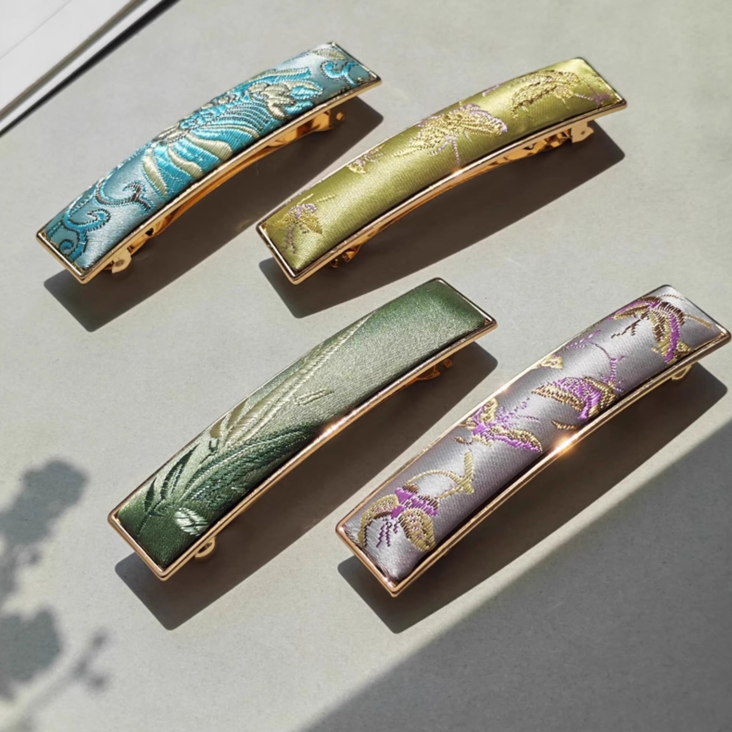 Song Brocade Handmade Hair Clip Traditional Chinese Silk Hair Pin for Women