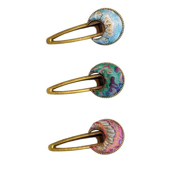 Song Brocade Handmade Hair Clip Traditional Chinese Silk Hair Pin for Women