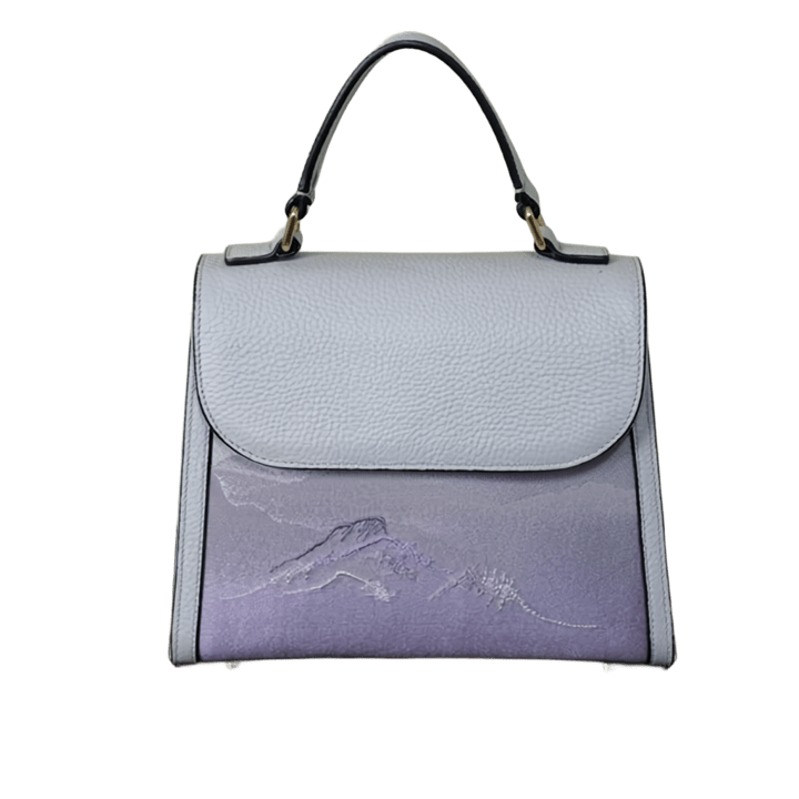 Silken Vistas Small Sangbo Satin Handbag Artisan-Made with Cultural Heritage