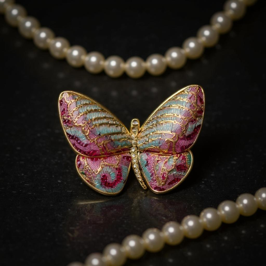 Traditional Chinese Song Brocade Brooch Handwoven Fabric Cultural Heritage Gift