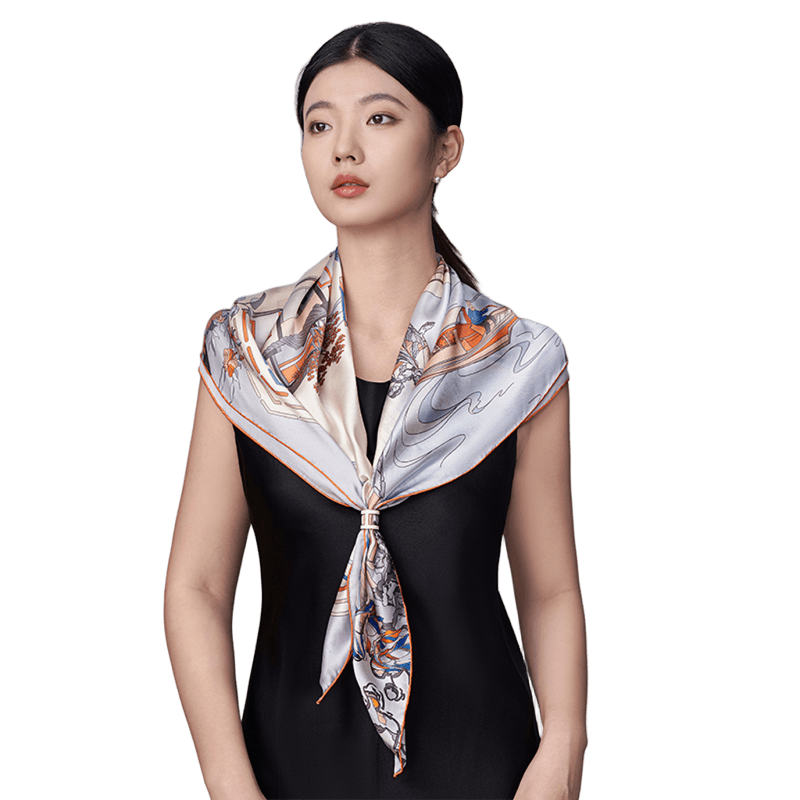 Whispers of Pingjiang Pure Mulberry Silk Scarf Timeless Heritage Design