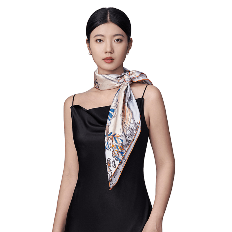 Whispers of Pingjiang Pure Mulberry Silk Scarf Timeless Heritage Design