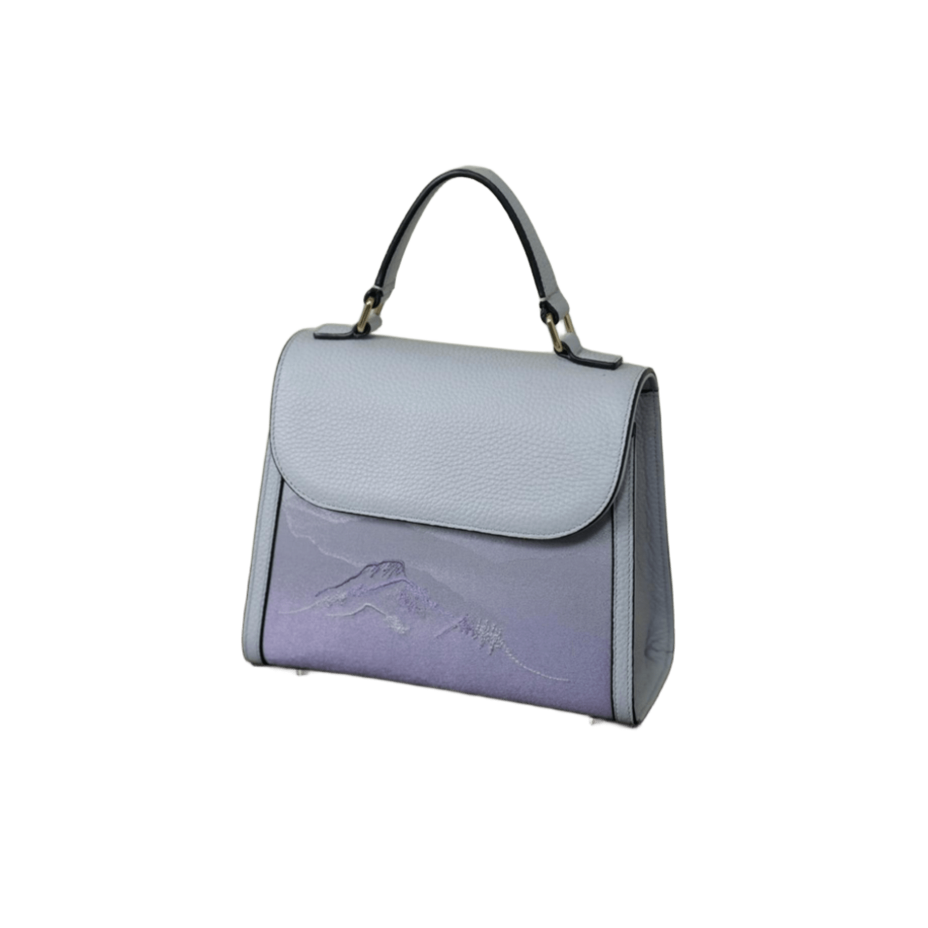 Silken Vistas Small Sangbo Satin Handbag Artisan-Made with Cultural Heritage