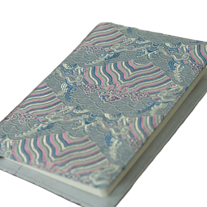 Tide and Cliffs Brocade Notebook Artisan-Made with Cultural Heritage - CGC-ICH STORE