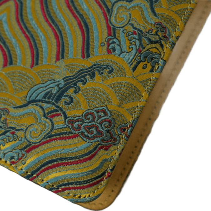 Tide and Cliffs Brocade Notebook Artisan-Made with Cultural Heritage - CGC-ICH STORE