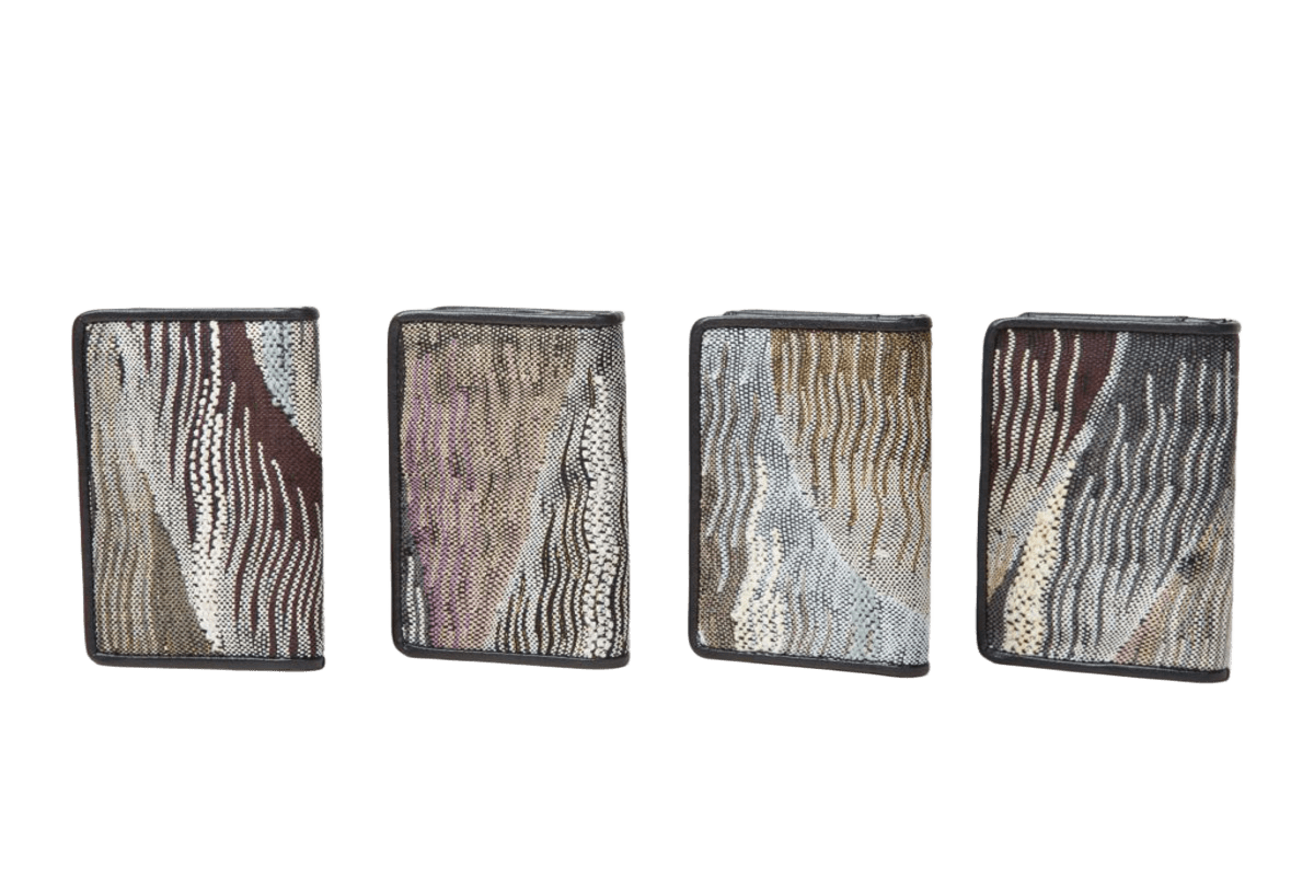 Ripple Pattern Kesi Silk Card Holder Handmade Brocade Wallet for Women & Men