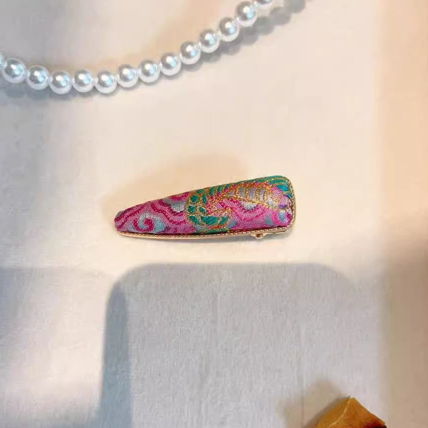 Song Brocade Handmade Hair Clip Traditional Chinese Silk Hair Pin for Women