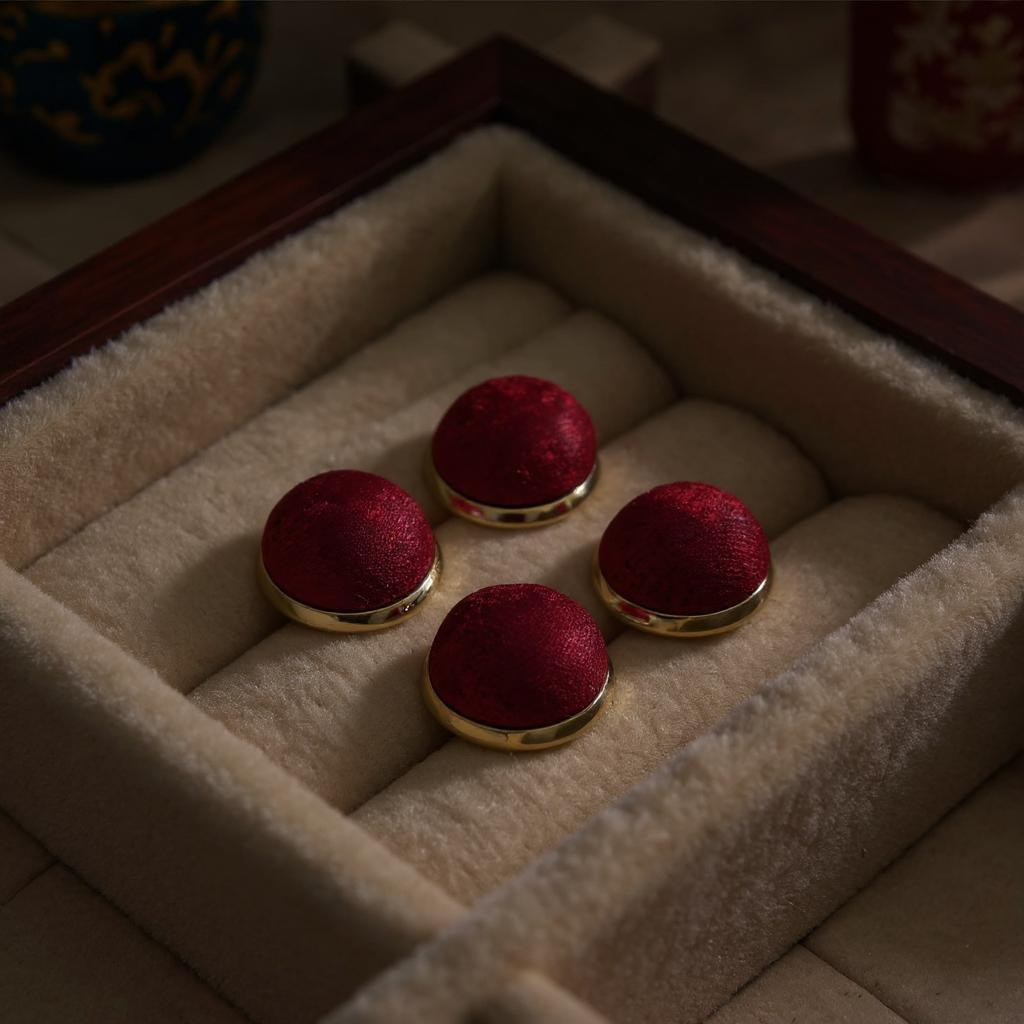 Vintage Style Song Brocade Silk Earrings Chinese Handwoven Fabric