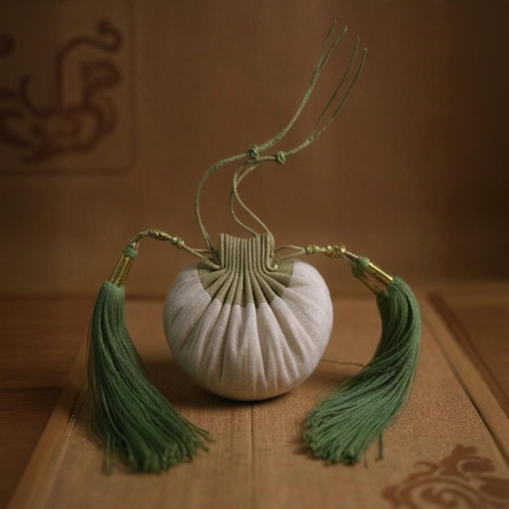 Welcoming Wealth Large Silk Drawstring Pouch Handmade Chinese Silk Bag